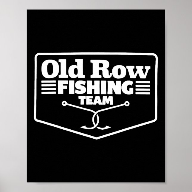 Affiche Équipe de pêche à l'ancienne rangée drôle pour hom (Devant)