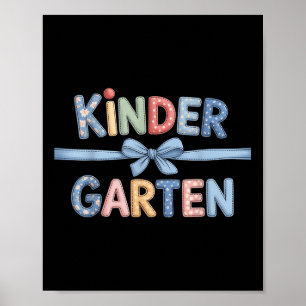 Affiche Équipe de professeur de maternelle prépa Noeud pap