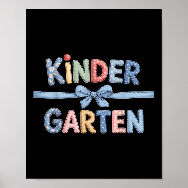 Affiche Équipe de professeur de maternelle prépa Noeud pap (Devant)
