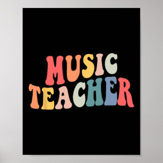Affiche Équipe de professeur de musique groovy professeur 
