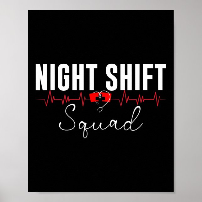 Affiche Équipe de quart de nuit Shift Shift Night Shift Nu (Devant)
