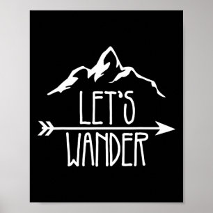 Affiche Équipe de randonnée Let's Wander Camping Matching