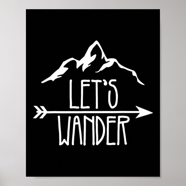 Affiche Équipe de randonnée Let's Wander Camping Matching  (Devant)