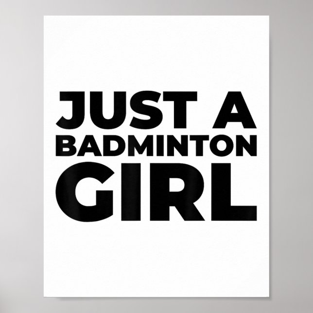 Affiche Équipe de raquette de volant de badminton - Juste  (Devant)