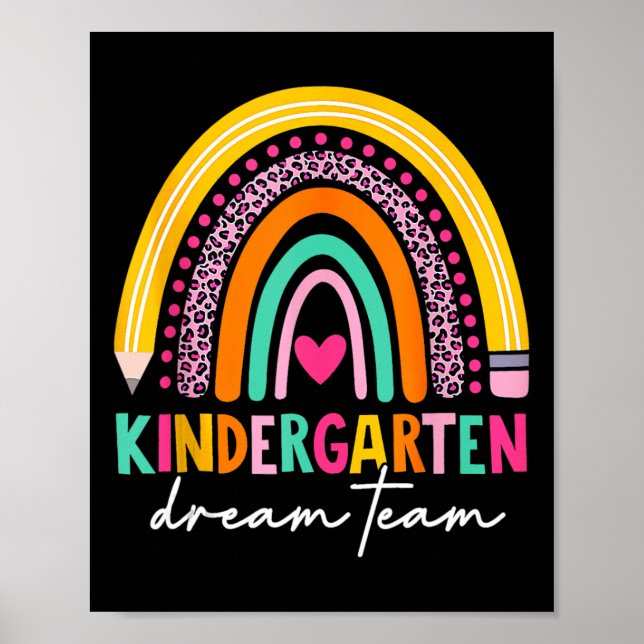 Affiche Équipe De Rêve De Jardin D'Enfant Mignonne Retour  (Devant)