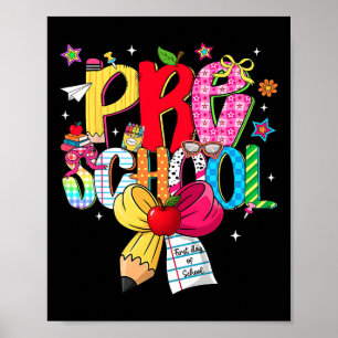 Affiche Équipe de rêve de la maternelle chic rentrée scola