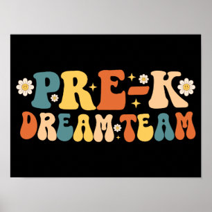 Affiche Équipe de rêve de pré-maternelle