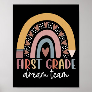 Affiche Équipe De Rêve De Première Année Enseignants Enfan