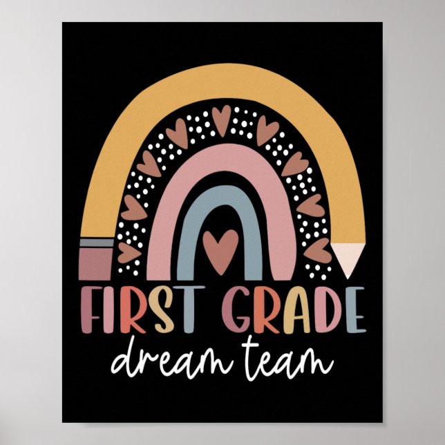 Affiche Équipe De Rêve De Première Année Enseignants Enfan (Devant)