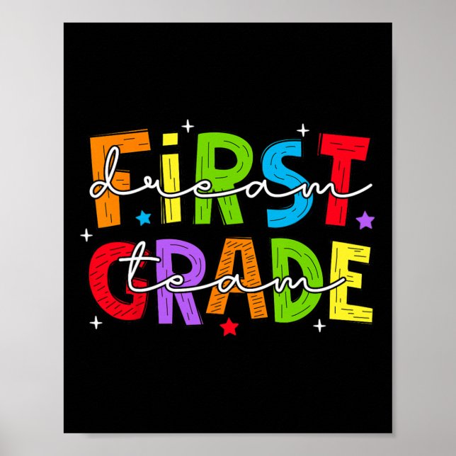 Affiche Équipe de rêve de première année Retour à l'école  (Devant)