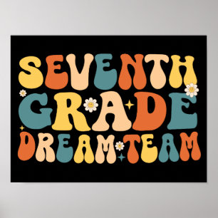 Affiche Équipe De Rêve De Septième Année De Retour À L'Éco