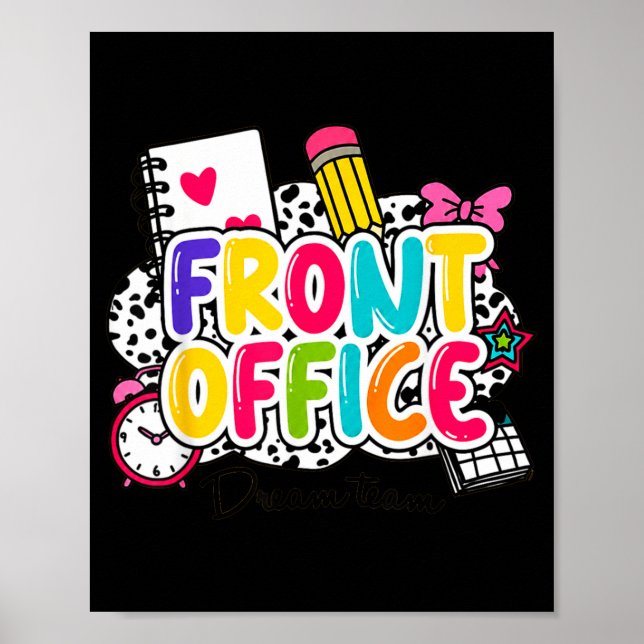 Affiche Équipe de rêve du front office avec ruban rose Per (Devant)