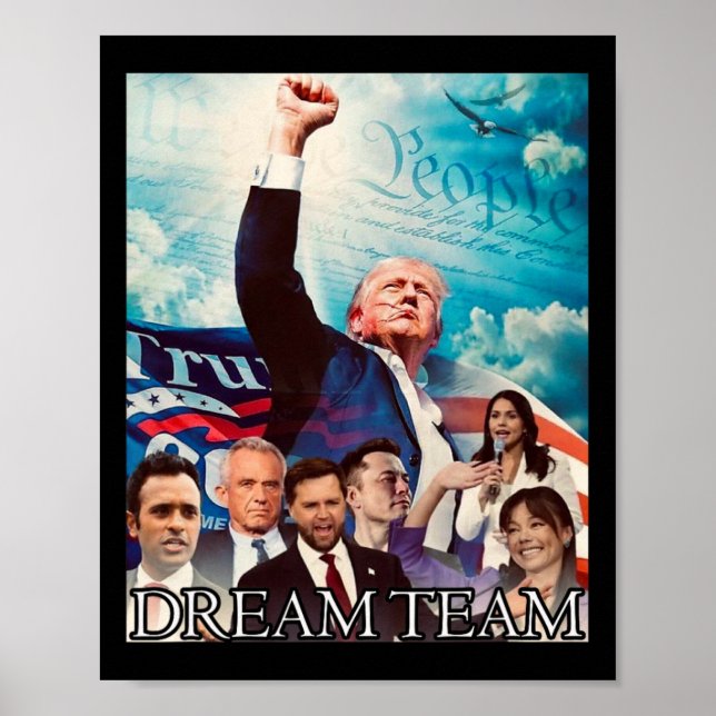 Affiche Équipe de rêve Trump 2024 (Devant)