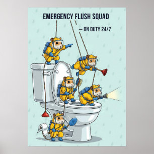 Affiche Équipe de Rinçage d'Urgence