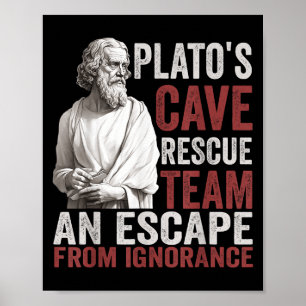 Affiche Équipe de Secourt de la grotte Platos - Philosophi