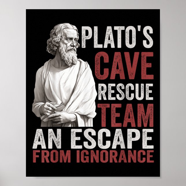 Affiche Équipe de Secourt de la grotte Platos - Philosophi (Devant)