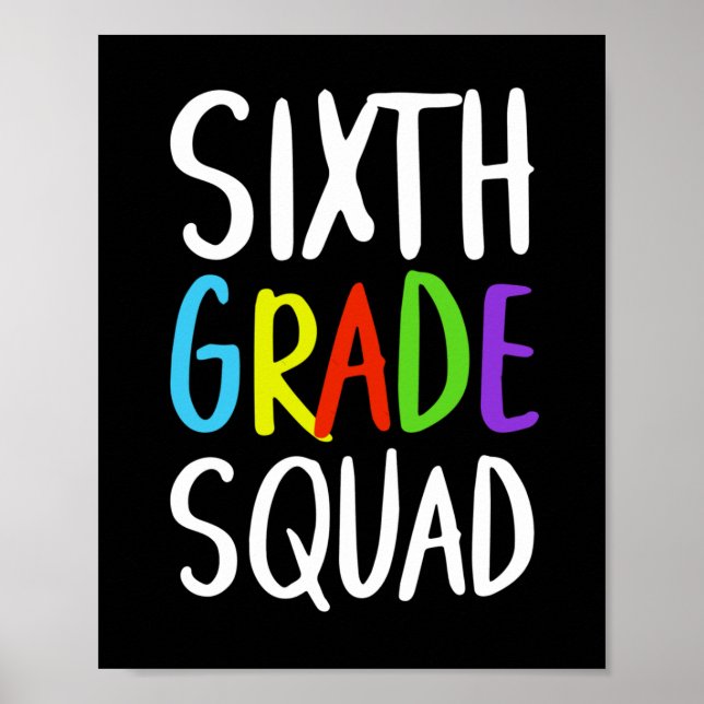 Affiche Équipe De Sixième Année De Retour À L'École (Devant)