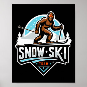 Affiche Équipe de ski Sasquatch Snow Ski Team Bigfoot de b