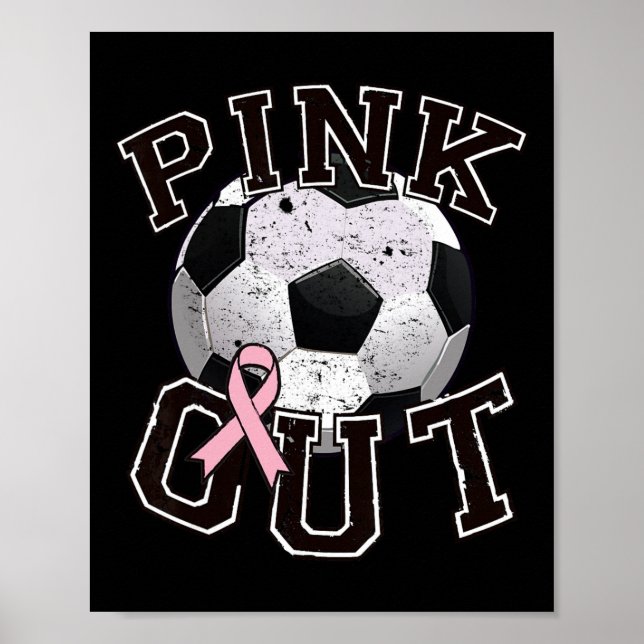 Affiche Équipe de soccer Pink Out Mois de la sensibilisati (Devant)