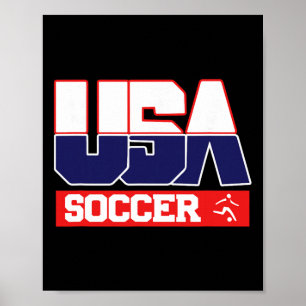 Affiche Équipe de soccer Usa - Hommes et femmes sports amé