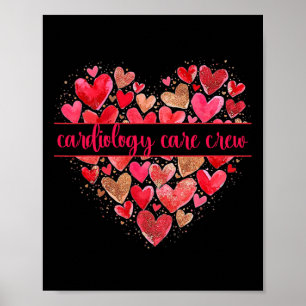 Affiche Équipe de soins de cardiologie Cœur Saint-Valentin