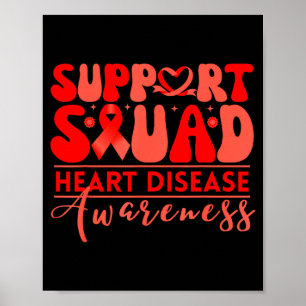Affiche Équipe de soutien à la santé cardiaque sensibilisa