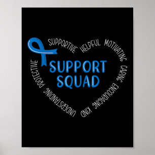 Affiche Équipe de soutien au cancer du côlon Sensibilisati