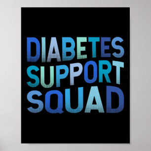 Affiche Équipe de soutien au diabète T1d Type 1 Guerrier d