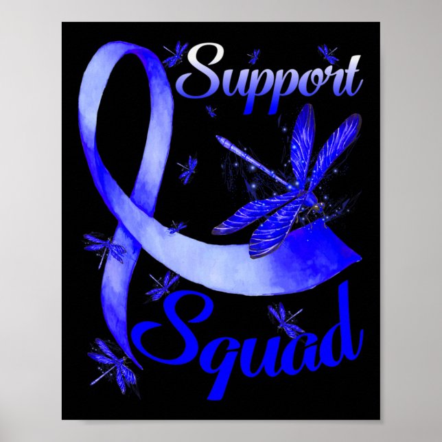 Affiche Équipe de soutien aux guerriers Dragonfly Alopecia (Devant)