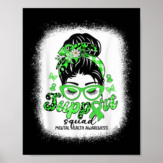 Affiche Équipe de soutien chignon désordonné femmes sensib (Devant)
