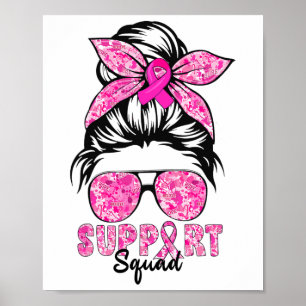 Affiche Équipe de soutien Guerrier de sensibilisation au c