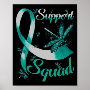 Affiche Équipe de soutien guerrier Dragonfly Polycystic Re