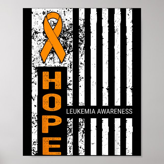 Affiche Équipe de soutien Hope Sensibilisation à la leucém (Devant)