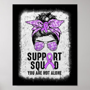 Affiche Équipe de soutien Messy Bun Guerrier Purple Epilep