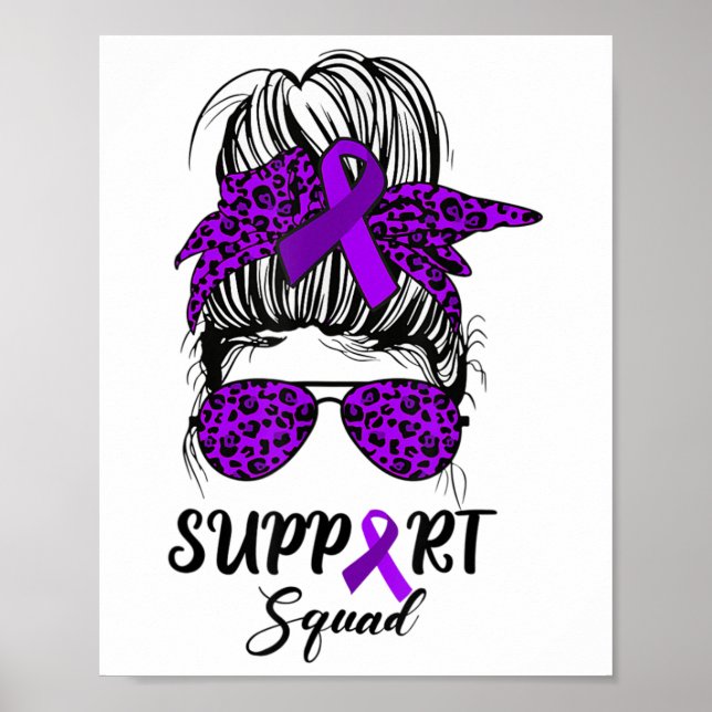 Affiche Équipe de soutien Messy Bun Purple Warrier Heimerh (Devant)