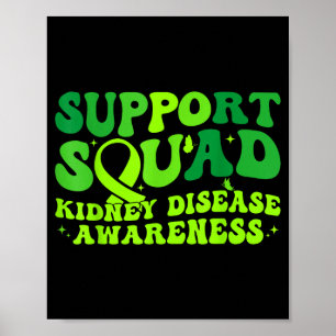 Affiche Équipe de soutien ruban vert papillon pkd reinSup