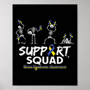 Affiche Équipe de soutien squelette pour la sensibilisatio