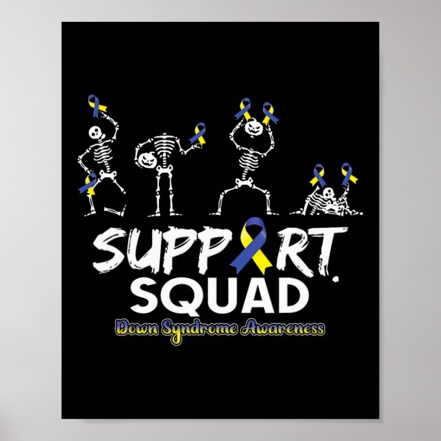 Affiche Équipe de soutien squelette pour la sensibilisatio (Devant)