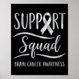 Affiche Équipe de soutien Tumeur au cerveau sensibilisatio