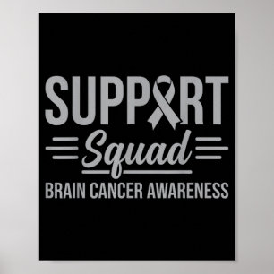 Affiche Équipe de soutien Tumeur au cerveau sensibilisatio