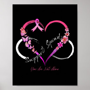 Affiche Équipe de soutien Vous n'êtes pas seul Cancer du s