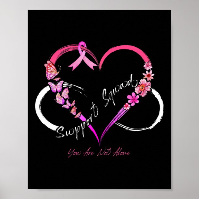 Affiche Équipe de soutien Vous n'êtes pas seul Cancer du s (Devant)