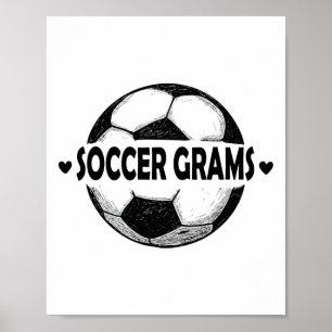 Affiche Équipe de sport de joueur de football Grams 