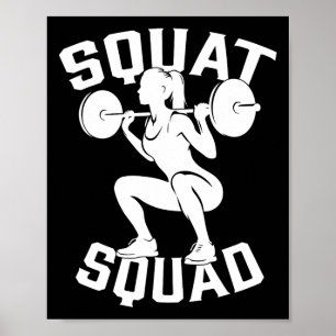 Affiche Équipe de squat entraînement Partenaire Entraîneur