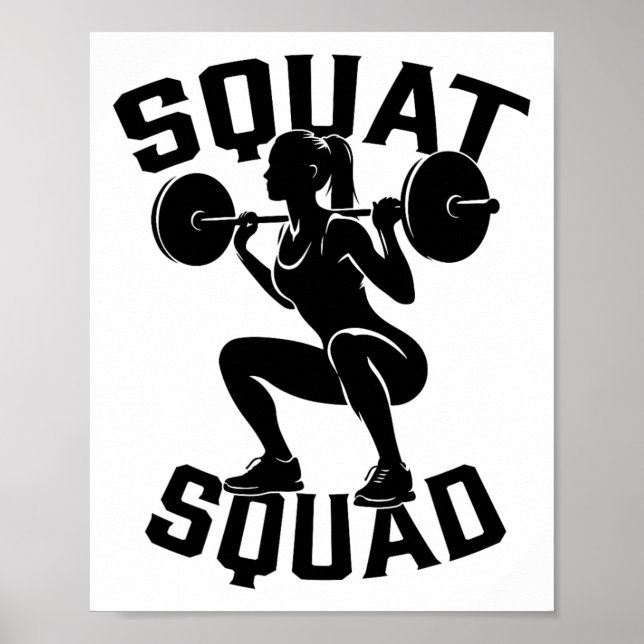 Affiche Équipe de squat entraînement Partenaire Entraîneur (Devant)