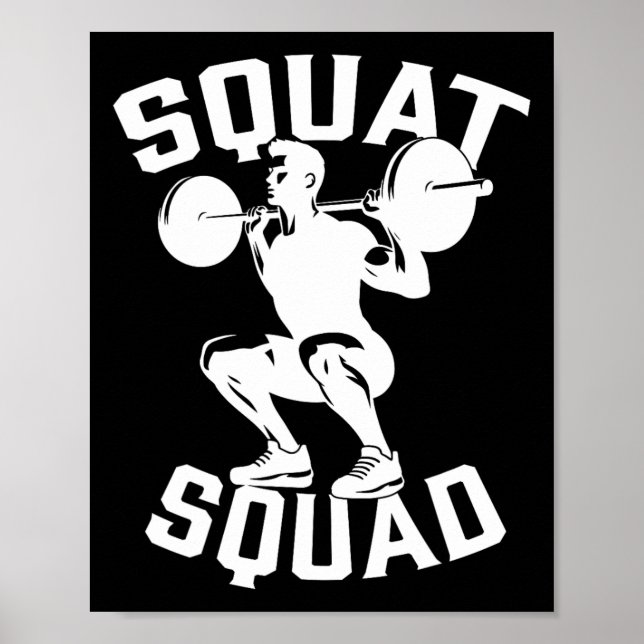 Affiche Équipe de squat entraînement Partenaire Entraîneur (Devant)