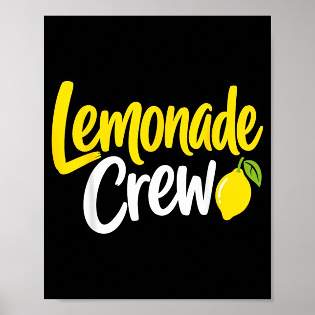 Affiche Équipe de stand de limonade Famille assortie Limon (Devant)