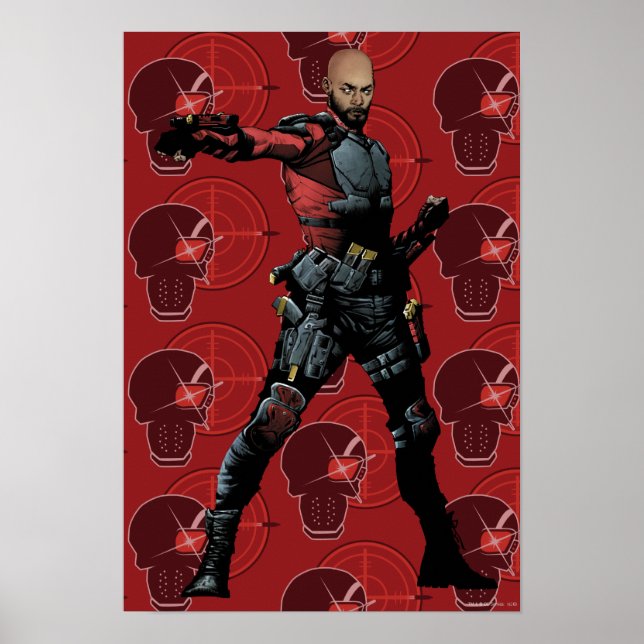 Affiche Équipe de suicide | Deadshot Comic Book Art (Devant)