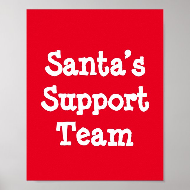 Affiche Équipe de support père Noël (Devant)