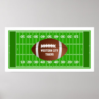 Affiche Équipe de terrain de football personnalisée Nom pe